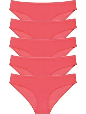 Royaleks 5 Adet Süper Eko Set Likralı Kadın Slip Külot Fuşya