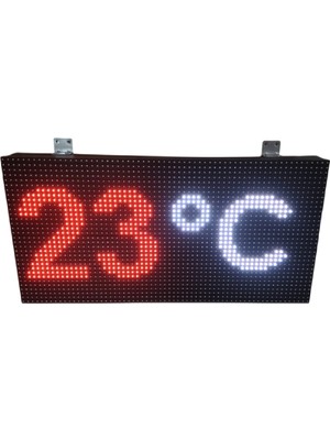 Ledmer 32X64CM P10 Rgb LED Saat-Tarih-Sıcaklık Göstergesi