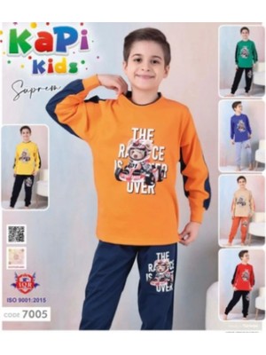 fiyakamstore Kapi Kids 7011 Erkek Çocuk Uzun Kol Pijama Takım