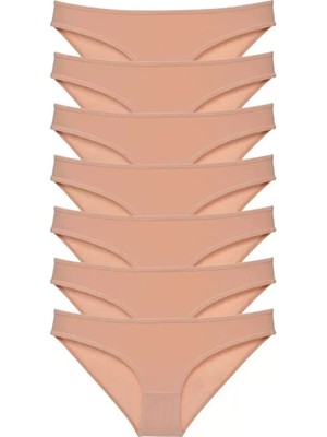 Royaleks 7 Adet Süper Eko Set Likralı Kadın Slip Külot Ten