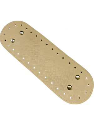 Elegantshop Rivetli Deri Çanta Tabanı Oval 7*22 cm