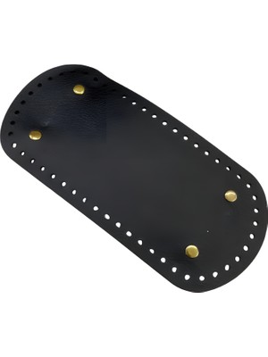 Elegantshop Rivetli Deri Çanta Tabanı Oval 10*22 cm