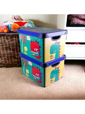 FourForce Style Box Dude Dekoratif Oyuncak Kutu Seti - 2x 20 Litre