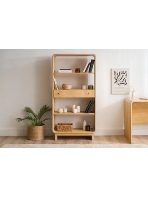 Vivense Girona Çekmeceli Kitaplık, Meşe