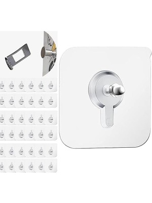 FourForce 10 Adet Çok Amaçlı Yapışkanlı Çivi Vida Askı Kanca Raf Tablo Saat Asma Aparatı 10MM Vidalı