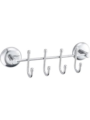 FourForce Metal 4'lü Banyo Lavabo Vidalı Askılık Sağlam Aparat Krom Askılık Elbise Havlu Asma Askı