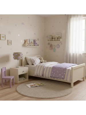 Elizim Home Lighting Makrome Lila Papatyalı Abajur