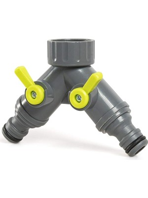 FourForce Eco Musluk Adaptörü Iki Hortum Çıkışlı Vanalı 3/4
