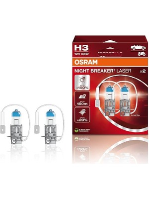 FourForce Night Breaker Laser H3 Ampul 64151NL -%150 Daha Fazla Işık