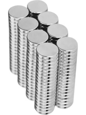 FourForce Adet 10X2 mm Yuvarlak Güçlü Neodyum Mıknatıs (Çap 10 mm Kalınlık 2 Mm)