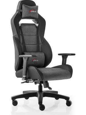 FourForce Göktürk Profesyonel Oyuncu Koltuğu Kumaş Gri/siyah Ergonomik Ayarlanabilir 3D Kolçak