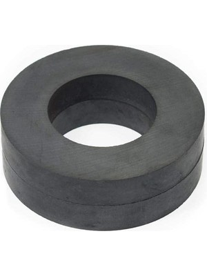 FourForce Magneteksan Y35 Kalite Ferrit Kömür Delikli Halka Mıknatıs - 100X60X15 mm