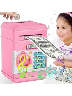 FourForce Kumbara Kasa, Çocuklar, Kız ve Erkek Çocuklar Için, Müzik ve Sessiz Modlu, Dijital Kumbara, Şifreli Çocuklar Için Güvenli Para Kutusu, Atm Kumbara, Çocuklar Için Bozuk Para, Hediye,
