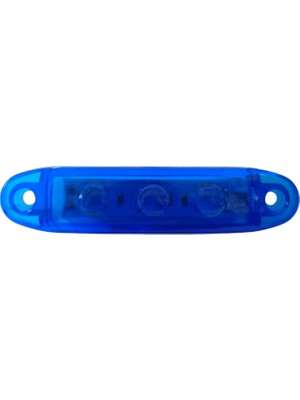 Akmanora Mavi Parmak LED Dorse Lamba 3 Ledli 9cm 12-24V