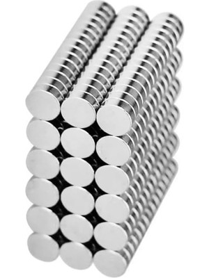 FourForce Adet 6x2 mm Yuvarlak Güçlü Neodyum Mıknatıs (Çap 6 mm Kalınlık 2 Mm)