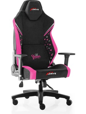 FourForce Anka Profesyonel Oyuncu Koltuğu (Queen Özel Seri) Pembe/siyah