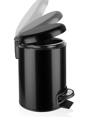 FourForce Paslanmaz Elit Pedallı Çöp Kovası Siyah 12 Lt (000302-3)