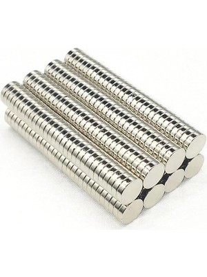 FourForce Adet 8X2MM Yuvarlak Güçlü Neodyum Mıknatıs (Çap 8 M M Kalınlık 2 Mm)