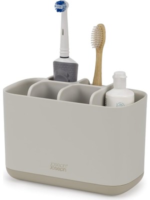 FourForce Joseph Easy-Store Caddy, Diş Fırçası Tutucu, Banyoda Saklama, Büyük, Mat Yüzey, Bej