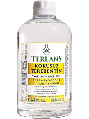 FourForce Kokusuz Terebentin 500 ml | Yağlı Boya Inceltici | Kokusuz, Düşük Uçuculu Profesyonel Resim Malzemesi ve Atölye Kullanımı Için
