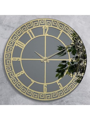 FourForce 46 cm Gerçek Ayna Pleksi Rakam Dekoratif Duvar Saati
