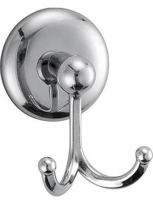 FourForce Vidalı Askılık Banyo Tuvalet Lavabo Havlu Bornoz Askısı Çatal Ikili Metal Askı Krom