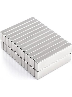FourForce Magneteksan Neodyum Dikdörtgen Süper Güçlü Mıknatıs 40X10X5 mm (4'lü Set)