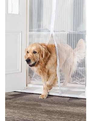 FourForce Safestore Pratik Manyetik Mıknatıslı Beyaz Kapı Pencere Sinekliği Tülü 105 x 210 cm