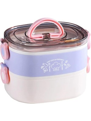 FourForce 1200 ml Iki Kat Üç Bölme Paslanmaz Çelik Bento Lunch Box Yeni Nesil Sefer TASI-ÇATALLIKAŞIK-FFLBOX50251