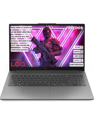 FourForce Loq Intel Core I7 12650HX 16GB 512GB SSD RTX4050 Freedos 15.6" Fhd Taşınabilir Bilgisayar 83LK002VTR