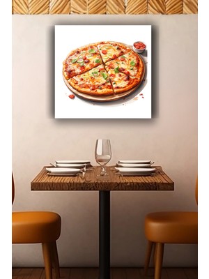 Lucena Karışık Pizza Metal Tablo Italyan Mutfak Temalı Dekoratif Modern Duvar Tablosu