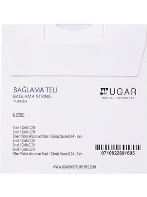 FourForce Music Baglama Saz Telleri Ugar Instruments Türkiye Uzun Boyunlu Kısa Boyunlu Elektro ve Yunan Bağlamadaki Teller (Uzun Boyunlu Bağlama (GS20C))