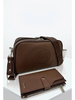 Just Polo Kadın Lakost Ayarlanabilir Askılı Çapraz Omuz Çantası ve Cüzdanı Kombin Shoulder Bag