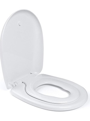 FourForce Bagno | Klozet Oturağı, Otomatik Kapanmalı Klozet Kapağı, D/o Şeklinde 2.0, Çıkarılabilir Klozet Kapağı, Beyaz (Junior)