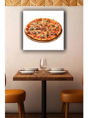 Lucena Pizza Temalı Metal Tablo Italyan Mutfağı Dekoratif Modern Mutfak Duvar Tablosu