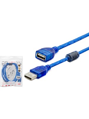 Skygo USB Uzatma Kablosu 3 M - Şeffaf Mavi̇ HDX7535