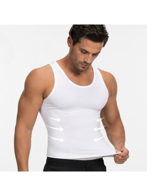 Engel Wear Erkek Atlet Korse Atlet Bel Göğüs Göbek Toparlayıcı Dik Duruş