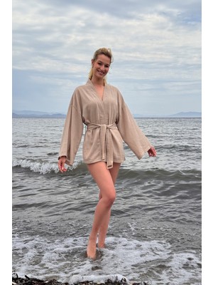 Cakkatex Şile Bezi   Kısa Kimono | Plaj Kıyafeti|kaftan |desing Caftan