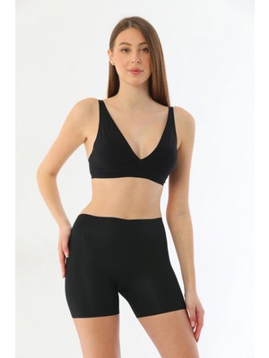 Marsilyan™ Siyah Mı 2703 Lazer Kesim Iz Yapmaz Hayalet Boxer