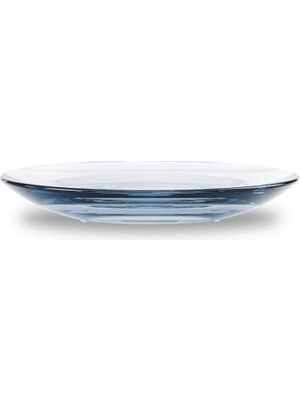 FourForce Droplet Akrilik Camdan Sabunluk, Banyo ve Mutfak Için Giderli Oval Sabunluk, Denim Mavisi, Normal