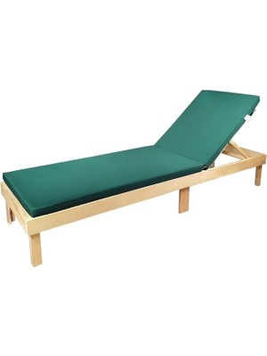 FourForce Katlanır Şezlong Minderi Kamp Minderi Su Itici Kumaş Fermuarlı 5 Cm(Yeşil)