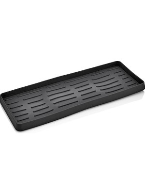 FourForce Home Silikon Sabunluk Organizer, Sabunluk Altlığı, Sıvı Sabun Standı Antrasit 26X10 cm