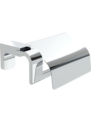 FourForce Banyo F1 Model Paslanmaz Krom Kapaklı Tuvalet Kağıdı Askısı, Tuvalet Kağıdı Tutacağı, Tuvalet Kağıtlığı 5 Yıl Garantili
