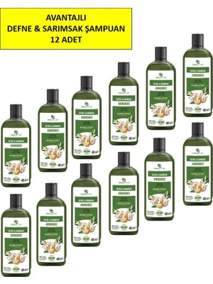 Celestique Defne ve Sarımsaklı Şampuan, Saç Dökülmesine Karşı Yardımcı 485 ml 12 Paket