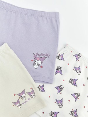 LC Waikiki Ekru Kuromi Baskılı Kız Çocuk Boxer 3'lü