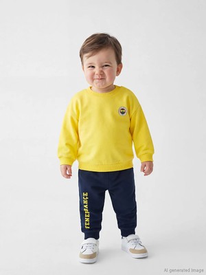 LC Waikiki Sarı Fenerbahçe Lisanslı Erkek Bebek Eşofman Takımı