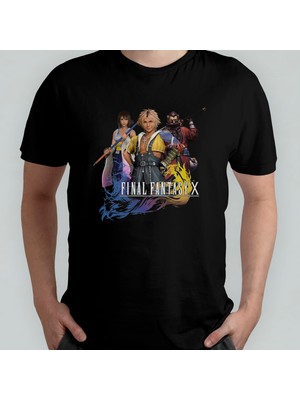Pixxa Final Fantasy x 10 Unisex %100 Pamuklu Bisiklet Yaka T-Shirt Model 2
