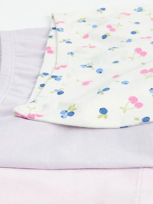 LC Waikiki Beyaz Baskılı Kız Çocuk 3'lü Boxer