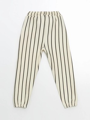 LC Waikiki Ekru Çizgili Erkek Çocuk Jogger Eşofman Alt