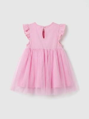 LC Waikiki Pembe Fırfır Detaylı Kız Bebek Tütü Elbise